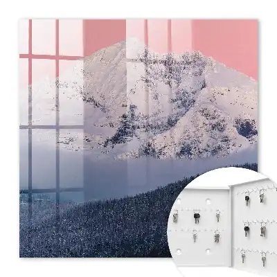 Winterhöhepunkt im rosa Licht