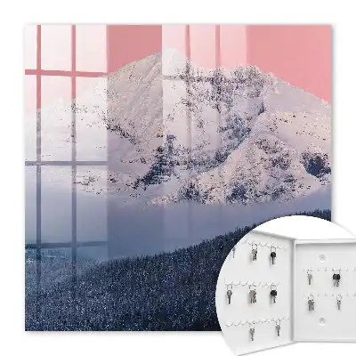 Winterhöhepunkt im rosa Licht