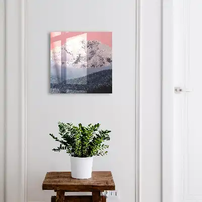 Winterhöhepunkt im rosa Licht