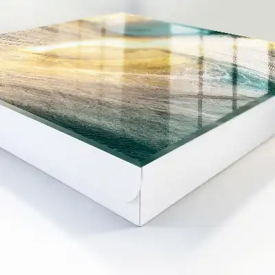 Wandbild mit Meereswellen Ozean und Sonne