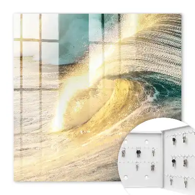 Wandbild mit Meereswellen Ozean und Sonne