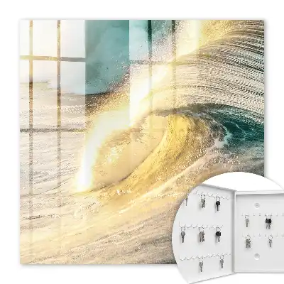Wandbild mit Meereswellen Ozean und Sonne