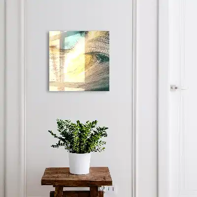 Wandbild mit Meereswellen Ozean und Sonne