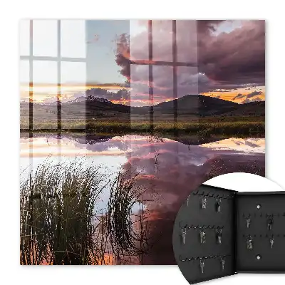 Sonnenuntergang über den Bergen