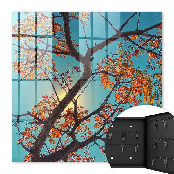 Herbstbaum mit blauem Himmel