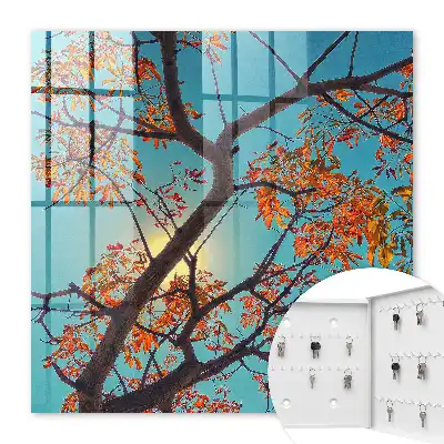 Herbstbaum mit blauem Himmel