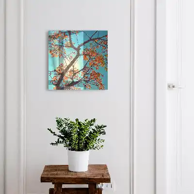 Herbstbaum mit blauem Himmel