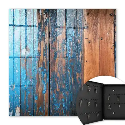 Holzstruktur mit blauer Farbe