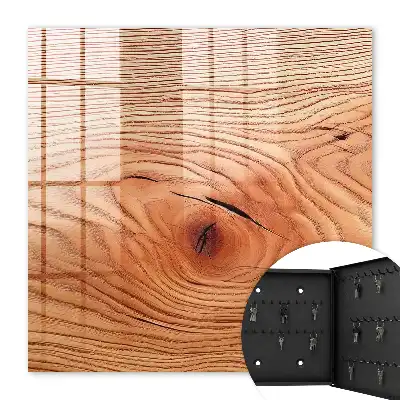 Wandbild mit Holzmaserung in Beigetönen