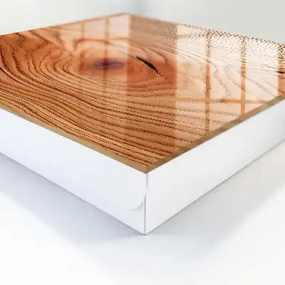 Wandbild mit Holzmaserung in Beigetönen