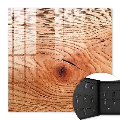 Wandbild mit Holzmaserung in Beigetönen