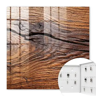 Wanddekoration mit Holzstruktur in warmer Atmosphäre