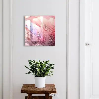 Wunderschöne rosa und blaue Federn