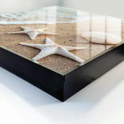 Wandbild mit paradiesischem Strand und Meereswellen