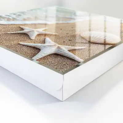 Wandbild mit paradiesischem Strand und Meereswellen