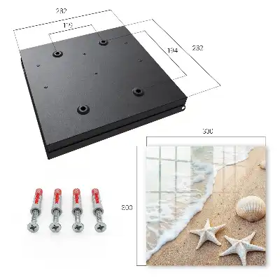 Wandbild mit paradiesischem Strand und Meereswellen