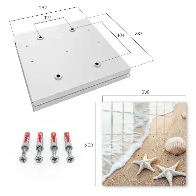 Wandbild mit paradiesischem Strand und Meereswellen