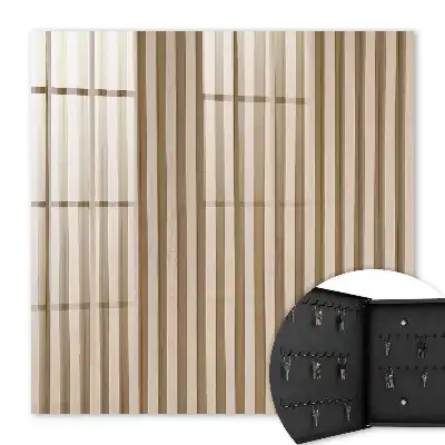 Wandbild mit beigen Linien in Textureffekt-Optik