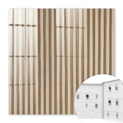 Wandbild mit beigen Linien in Textureffekt-Optik