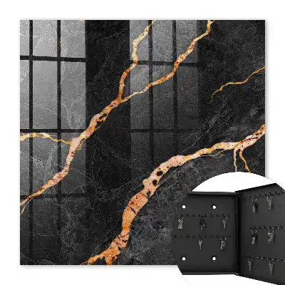 Eleganter Stein in Schwarz und Orange