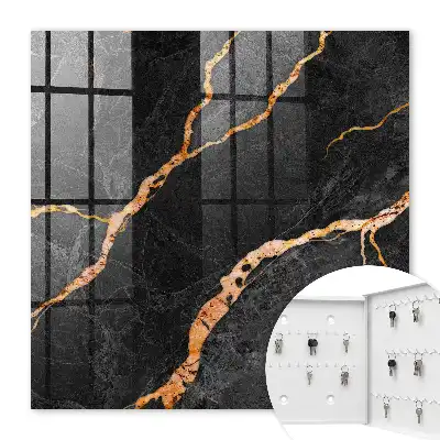 Eleganter Stein in Schwarz und Orange