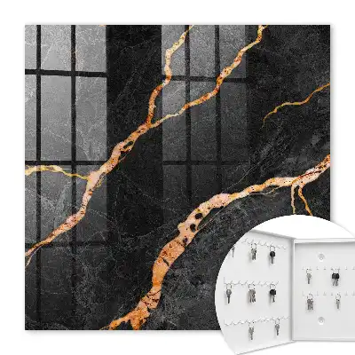 Eleganter Stein in Schwarz und Orange