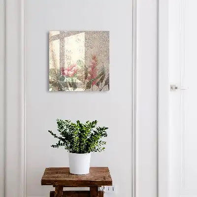 Botanische Eleganz mit strukturiertem Hintergrund