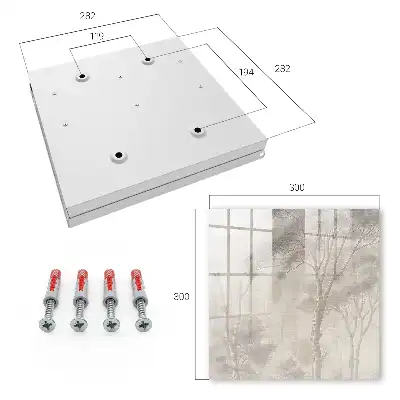 Wandbild mit ätherischer Waldatmosphäre in zarten Farbtönen