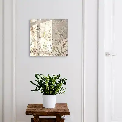 Vintage-Pflanzen vor grauem Hintergrund