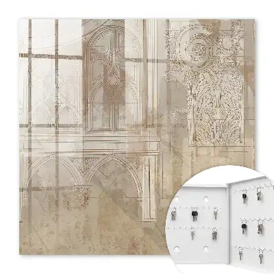 Alte Architektur vor beigem Hintergrund