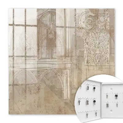 Alte Architektur vor beigem Hintergrund