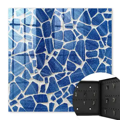 Blaues Mosaik mit hellem Hintergrund