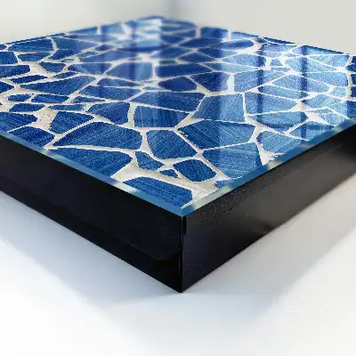 Blaues Mosaik mit hellem Hintergrund