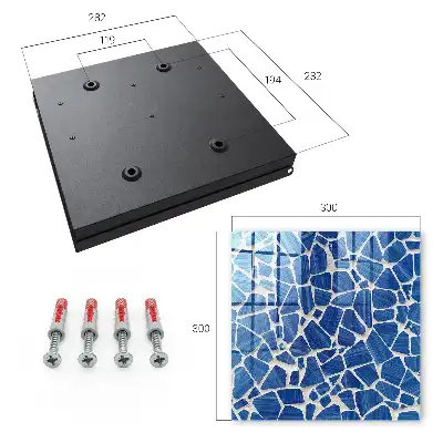 Blaues Mosaik mit hellem Hintergrund