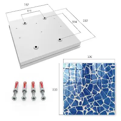 Blaues Mosaik mit hellem Hintergrund