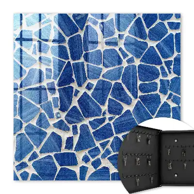Blaues Mosaik mit hellem Hintergrund