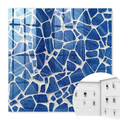 Blaues Mosaik mit hellem Hintergrund