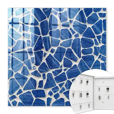 Blaues Mosaik mit hellem Hintergrund
