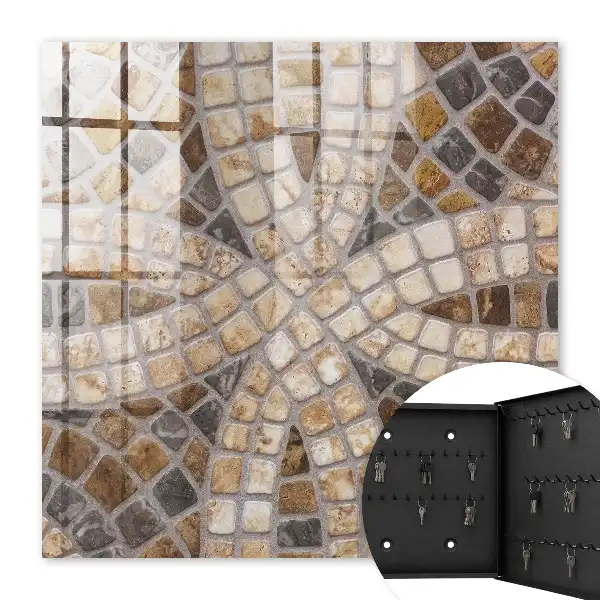 Stilvolles Mosaik in Beige und Grau