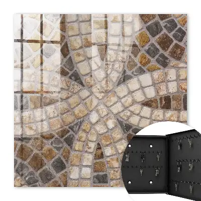 Stilvolles Mosaik in Beige und Grau