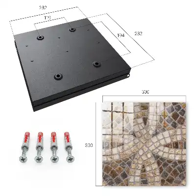 Stilvolles Mosaik in Beige und Grau