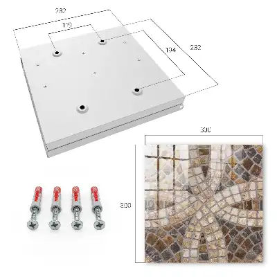 Stilvolles Mosaik in Beige und Grau