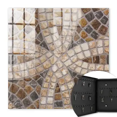 Stilvolles Mosaik in Beige und Grau