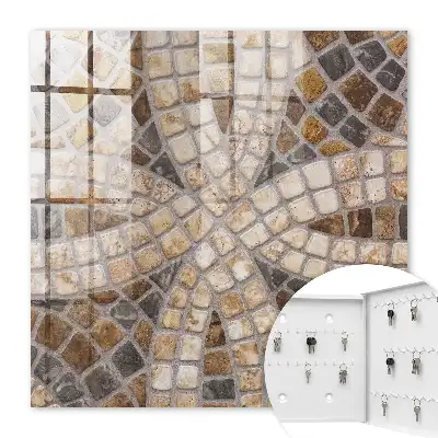 Stilvolles Mosaik in Beige und Grau
