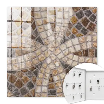 Stilvolles Mosaik in Beige und Grau