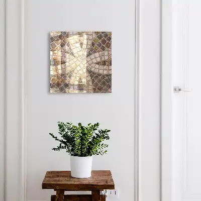 Stilvolles Mosaik in Beige und Grau
