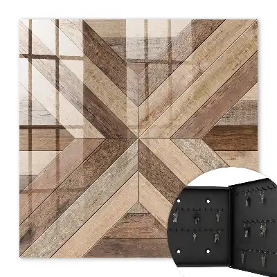 Geometrische Holzpaneele in Natur