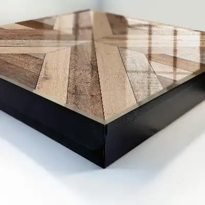 Geometrische Holzpaneele Natur