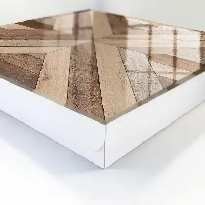 Geometrische Holzpaneele Natur