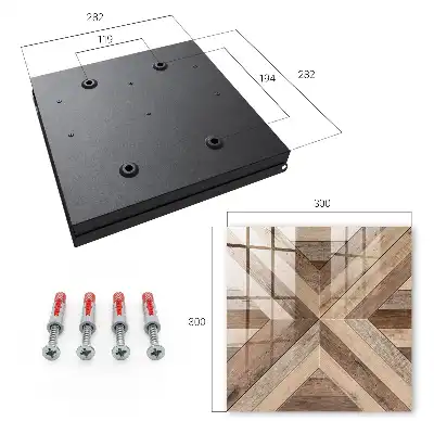 Geometrische Holzpaneele Natur